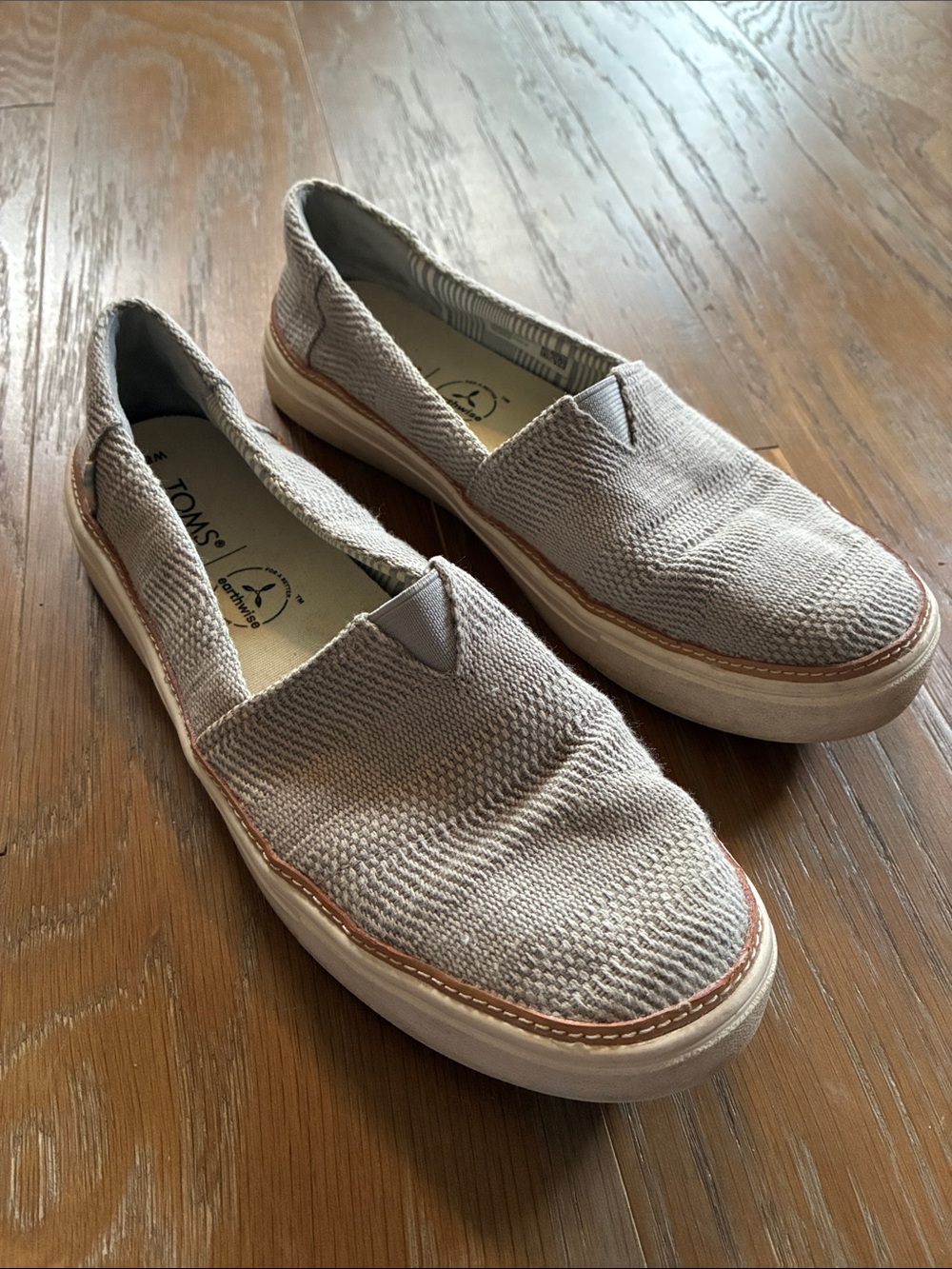 Toms Men's Slip-On Knit Loafers - Beige